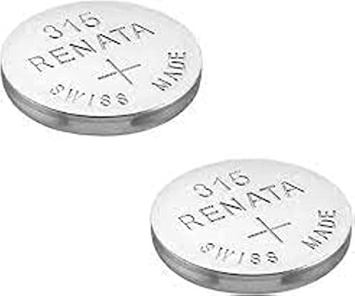 Renata 315 SR716SW Batteries - 1.55V Silver Oxide 315 Watch Battery (2 Count)