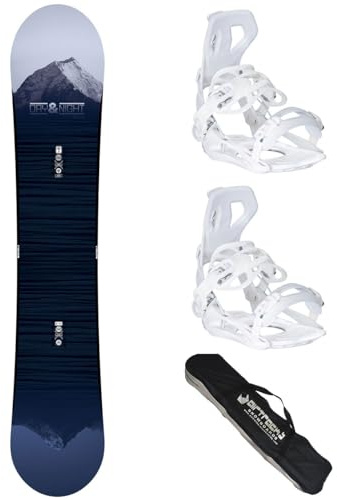 AIRTRACKS Damen Snowboard Set Day&Night Lady Rocker 138 - Snowboard Bindung Master W M - SB Bag