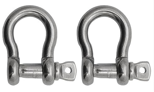 Extreme Max 3006.8318.2 BoatTector Stainless Steel Anchor Shackle - 3/8, 2-Pack, Silver