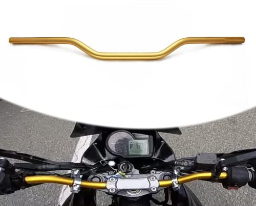 Motorradlenker 7/8 Zoll 22 mm Universal Rise Lenker passend für CRF YZF KXF KLX RMZ DRZ KX RM YZ SX EXC XC 65 85 125 250 300 350 450 Dirt Bike ATV Gold