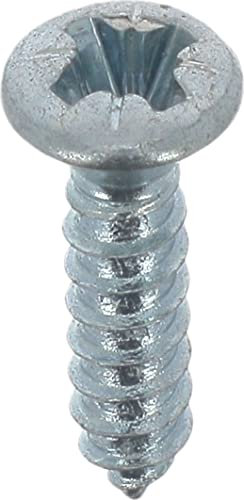 Restagraf - Vis à Tôle - Tête Fraisée Bombée Pozidrive - Acier Zingué Blanc - Standard DIN 7983 - Fixation Carrosserie - Réf. 602 - Sachet de 55