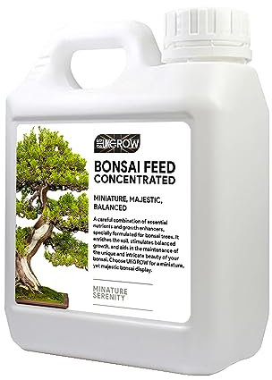 UK GROW Bonsai Feed 1L Elite Liquid Concentrate – Tailored Nutrition, Root & Foliage Fortifier – Suitable for All Bonsai Varieties – High-Potency Formula for Artistic and Healthy Growth