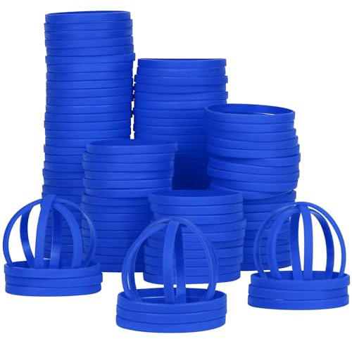 LVNRIDS 100 st gummiarmband silikonarmband 17,8 cm längd sport elastiskt armband armband bulk gåvor för pojkar flickor lärare student fest blå