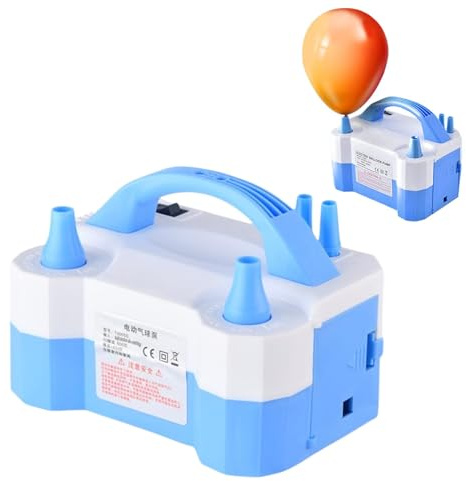 Nankoyal Bomba eléctrica para Globos,Bomba eléctrica para inflar Globos, Soplador de Bomba de Aire eléctrica de Doble Boquilla, Decoraciones para Fiestas, 680 W con Herramienta para Atar para