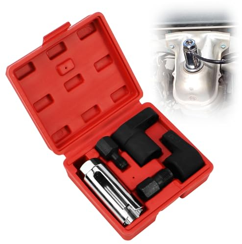 LPZMPZ - Llave de estuche para sonda Lambda 22 mm 1/2 larga 5 unidades de sensor de oxígeno para toma de llaves universal compatible con BMW Vw Audi Skoda Mercedes