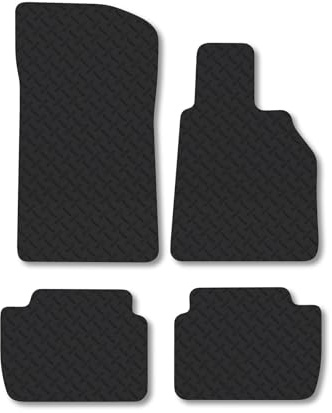BMW 3 Series (1998-2005) [E46] Heavy Duty Thick Rubber Car Mats Accessories Tailored Fit Front Rear Set Compatible Accessory Waterproof Durable Non-Slip 5mm Full Coverage Protection