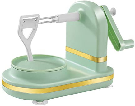 Mobestech Pelador Manual De Frutas y Papas Manivela, Herramienta De Cocina De Abs y Acero Inoxidable, Color Verde Claro, Diseño Antideslizante, Para Uso Doméstico Cocina, Peladora Práctica