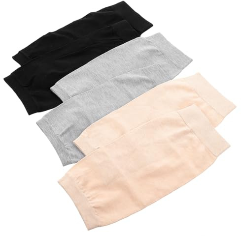 BESPORTBLE 3 Pairs Protective Elbow Pads Elastic Breathable Arm Sleeves for Sports Comfortable Support for Tennis Golf Gym Includes Black Skin Tone Gray Colors