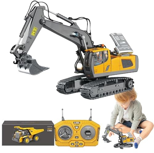 Zasdvn Camión volquete RC para niños, Camión volquete teledirigido - Juguetes para vehículos de construcción y Camiones para Mayores de 6 años,Juguetes del camión del vehículo de construcción de los