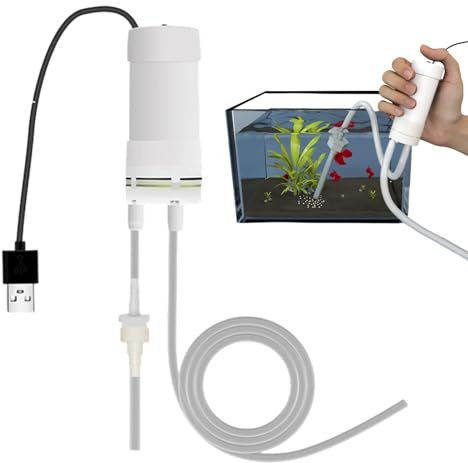 Elektrisk sifonpump för vatten – självflödande sifon | akvariepump – för akvarium damm handfat bevattning pool trädgård källare husbil utomhus