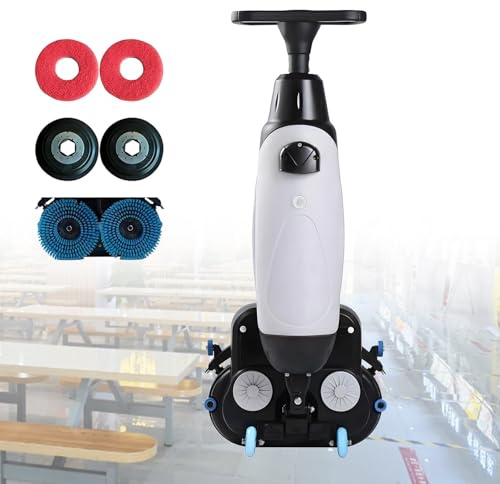 UORDBY Fregadora-Secadora Profesional, fregadora de Pisos Comercial, Cepillo rotatorio de 360°, fregadora inalámbrica, aspira rápidamente después del Lavado, Capacidad de Limpieza de 12000 pies²/h