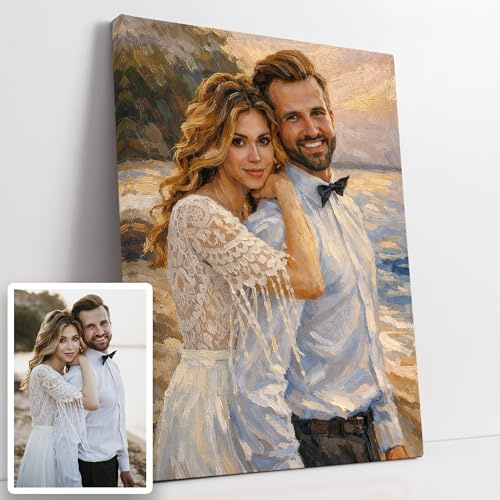 Ritratto effetto pittura a olio da galleria - Regalo personalizzato foto