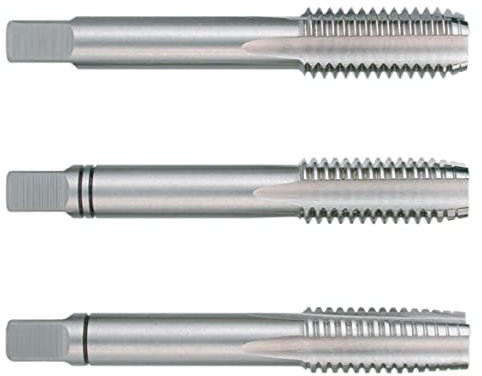 RUKO 230060 - Juego de 3 machos para roscar a mano M DIN 352 HSS rectificados - Rosca M6