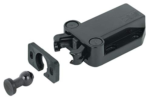 Gedotec Druckschnapper stark Federschnapper Tür mit Gegenstück Möbel-Verschluss für Schubkästen & Drehtüren | Schnäpper zum Schrauben | Kunststoff schwarz | 1 Stück - Möbel-Schnäpper für Schranktüren