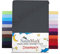 NatureMark Juego de 2 sábanas bajeras infantiles de 70 x 140 cm, punto suave, 100% algodón, para cuna y cuna, color antracita/gris
