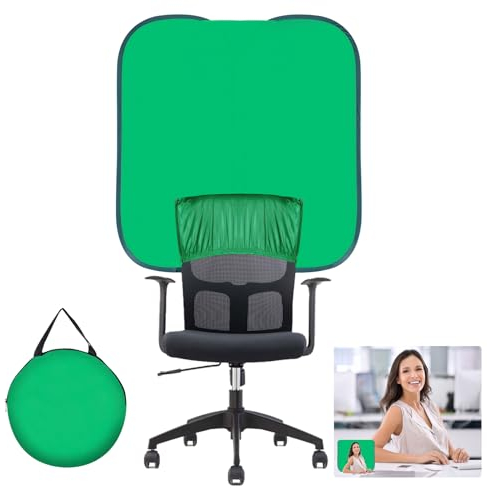 Fond d'écran Vert Portable de 101,6 cm, Petit écran Vert Pliable avec Support, Touche Chroma, écran de Fond pour Photographie, Streaming, Jeu, Photo, Zoom, Chat, réunion