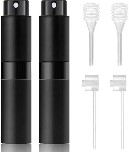 Lomeya Refillable Travel Perfume Atomizer - 8ml Mini Bottle for Aftershave and Fragrance on the Go - Upgraded Atomizer and Pump for Outdoor Traveling