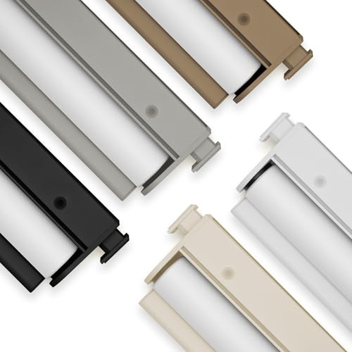 HESTIA No Drill Cordless Blackout Roller Shades, Easy-Install Tension Window Blinds with Polyester Fabric, Heat Insulated Waterproof Indoor Blind for Home and Office, White, 23 W x 54 H