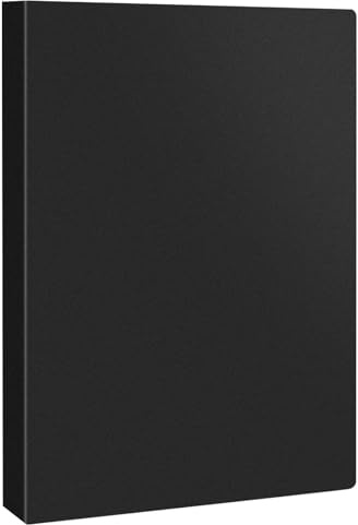 JEFURE A4 Display Folder with Plastic Sleeves, Display Book Folders with 40 Pockets, Presentation Folder, Project Folders for Storing Document and Certificate(1 Book, Black)