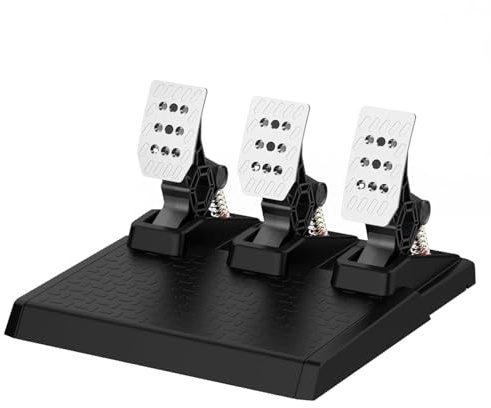 NBCP Gaming Lenkrad Pedale mit Hall-Effekt-Sensor,PC Gaming Lenkrad Pedal Set,Austauschbare Federn,Verstellbar, Langlebig,Kompatibel mit PC Win11/Win10/Win7