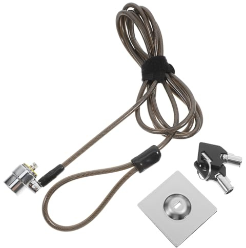 Uonlytech Câble de Sécurité Renforcé avec Verrou Portable pour Ordinateur Portable et Tablette Serrure de Protection pour Bureau et Maison Clé Incluse Câble Multi-Couches Résistant Aux