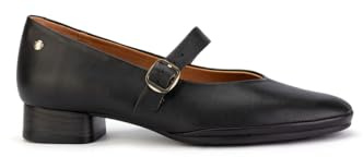 Pikolinos Ubeda Zapatos Tacón Mujer | en Cuero | Horma Amplia | Negro