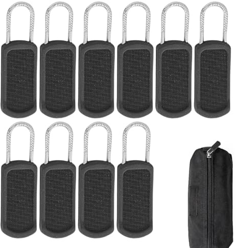 Tirette de rechange pour fermeture éclair, kit de réparation de fermeture éclair, Ensemble de fermetures de remplacement, Remplacement de tirette de bagage à glissière, kit de réparation Zip Fi