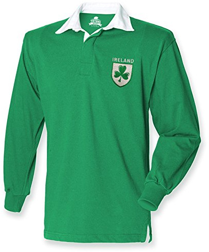 Ireland Retro Rugby Shirt Fans Jersey Shamrock Logo Mens 6 Nations Irish