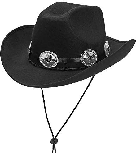 W WIDMANN MILANO Party Fashion - Chapeau de cowboy en feutre, Ranger, Shérif, Cowgirl, Western, Mardi gras, Carnaval