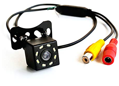 LEXXSON Auto Frontkamera/Rückfahrkamera HD CCD 8 LED Nachtsicht Rückfahrkamera 170 ° Mini Auto Rückfahrkamera DC12V (Front oder Reverse)