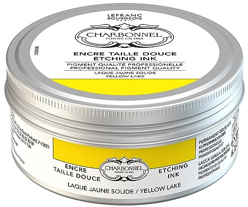 Karbonnel koppartryckfärger, högpigmenterad djuptrycksfärg, utmärkt ljusäkthet, vegan, levande färger, åldringsbeständig, 200 ml kruka – permanentgelsvart