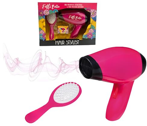 Phon Jouet pour Enfants Sèche-Cheveux Jouet pour Enfants Lumières Sons avec Effet Air avec Bec et Diffuseur Jouet de Coiffure