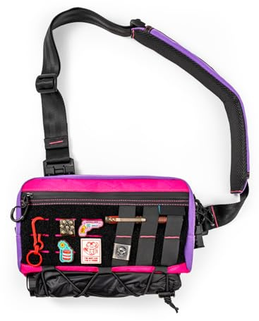 TACTICAL_GEEK Cache L3 Purple Crossbody Shoulder Bag, Men Multipurpose Sling Bag, Chest Backpack Casual Shoulder for Daily Carry