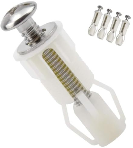 Pack de 4 Tornillos de Nailon para Asiento de Inodoro, Fijaciones Premium para una sujeción firme y duradera. Renueva las Bisagras de tu WC con confianza.