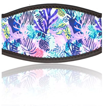 Seabbo Tauchmaske Slap Straps Cover Neopren Kreative Retro Schwimmbrille Brille Band Stirnband Teile Zubehör zum Tauchen, Farbige Koralle, Medium