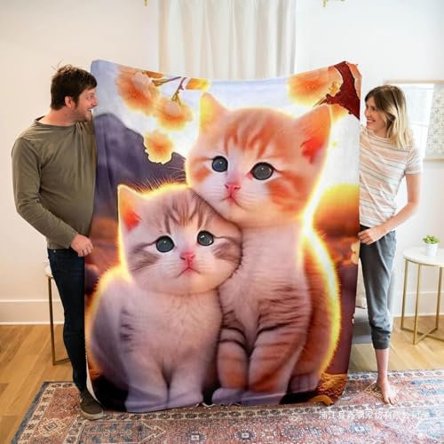 Kuscheldecke Katze Kuscheldecke Flauschig Für Kinder Warme Decke Winter Fleecedecke Wolldecken Für Couch (Farbe 8#,150 * 200cm)