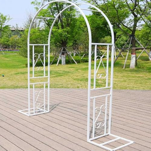 Arco de jardín de metal resistente de 140340 cm de ancho, sin óxido, portal decorativo para jardín, arco de boda, ideal para plantas trepadoras y soporte de enrejado