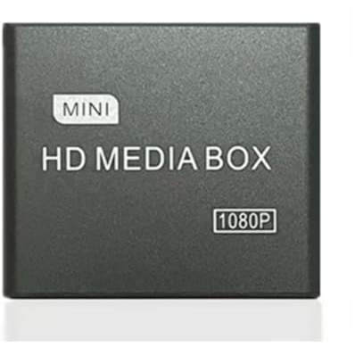 Qusedwey Reproductor Multimedia Full HD 1080P con Reproductor de Vídeo Multimedia, Compatible con para, AV, USB, SD/MMC, MKV, 264, Enchufe Europeo.