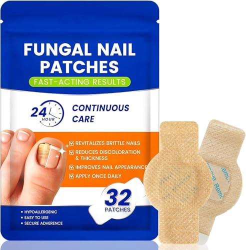 Fungal Nail Patches,32Pcs Toenail Fungus Treatment Extra Strength,Nail Fungus Treatment Patches for Toenail and Fingernails Toe