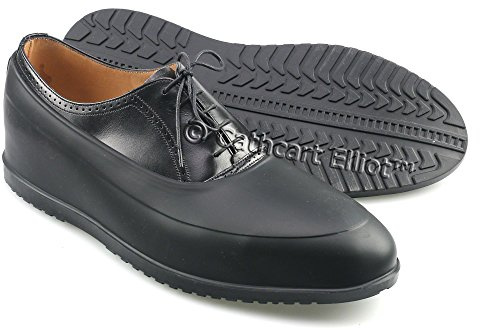 Cathcart Elliot Mens Dress Rubber Overshoes, Waterproof Galoshes, Black, EU 44-45