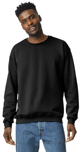 Gildan Adult Fleece Crewneck Sweatshirt, Style G18000, Multipack, Black (1-Pack), 3X-Large