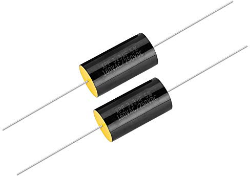 Kafuty 2 st billjudkondensator frekvensdelare HIFI ljudkapacitans ljudhögtalare kondensator ren koppar trådstift för bildiskant, frekvensdelare för högtalare etc. (3,3 uf)