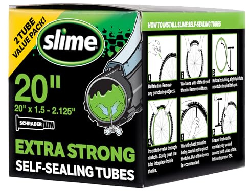 Slime Bike Inner Tube with Slime Puncture Sealant, Self Sealing, Prevent and Repair