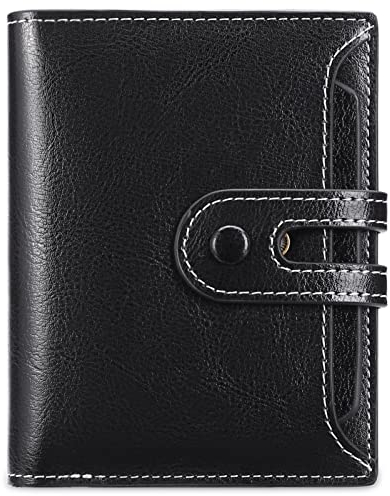 GOIACII Geldbörse Damen Leder mit RFID Schutz Geldbeutel Frauen Klein und im Kurzformat Portemonnaie mit Reißverschluss Münzfach