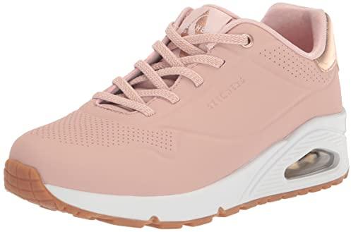 Skechers Women's UNO-Shimmer Away Sneaker, BLSH, 7 Blush