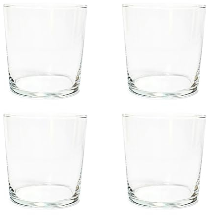 Vasos de Cristal para Agua - Juego de 4 Unidades con Capacidad de 38 cl - para Hogar, Restaurante, Fiestas