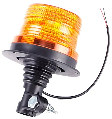 MAGIC SELECT Lumière Stroboscopique D'urgence DC10-30V. Feux Clignotant D'avertissement pour Camion Gyrophare LED orange pour Véhicules Agricoles. Rotatif pour Tracteur, Chariot Elévateur.