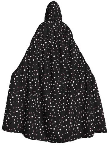 WHJDPP Cape à capuche avec nœud papillon imprimé pétales flottants pour Halloween, fête costumée, cosplay