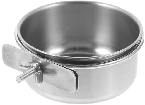 KAJNBN Ciotola per Cibo Uccelli in Acciaio Inossidabile Fissaggio Sicuro e Affidabile per Alimentazione Pappagalli in Gabbia da Interno