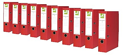 Q-Connect Lever Arch File Paperback Foolscap Red (Pack of 10) KF20031